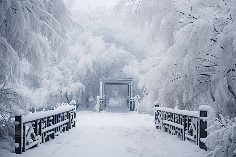 大雪风光唯美室外摄影图