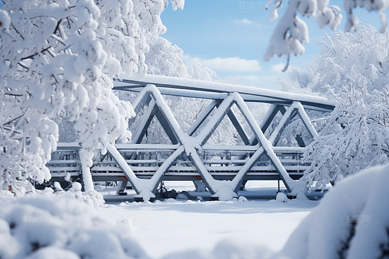 大雪风光景色冬季摄影图