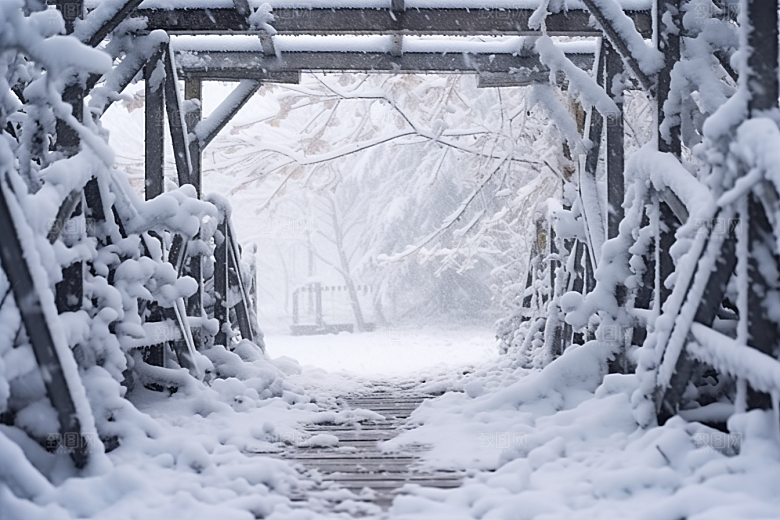 大雪风光高清户外摄影图