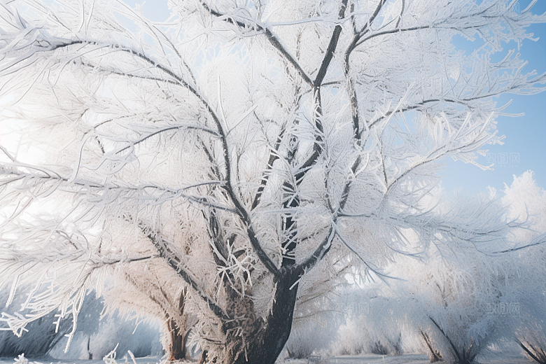 大雪风光景色寒冷摄影图
