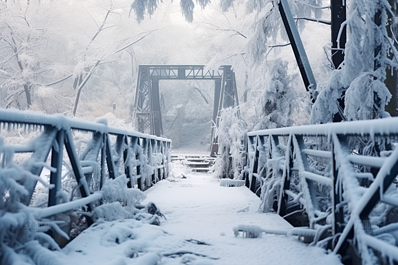 大雪风光唯美环境摄影图