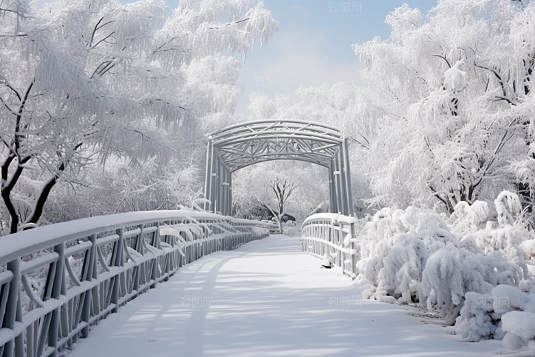 大雪风光景色室外摄影图