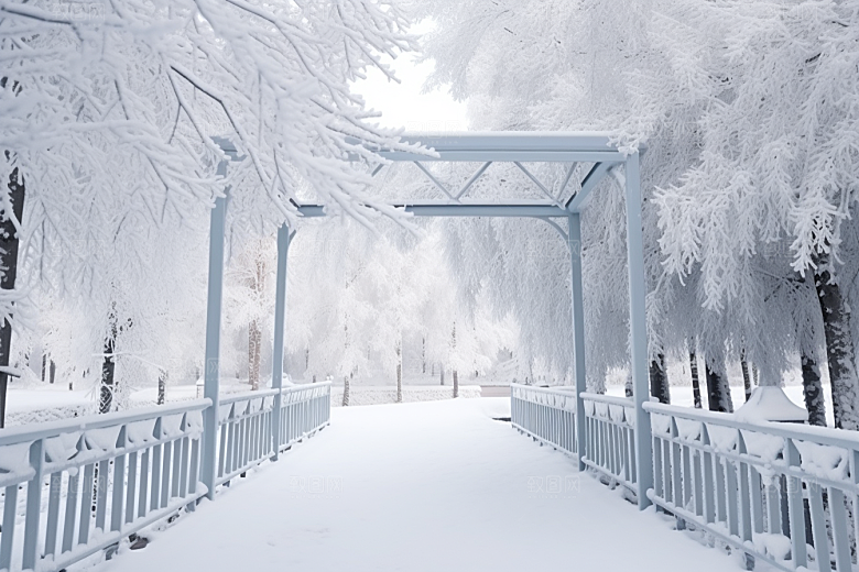 大雪风光高清室外摄影图