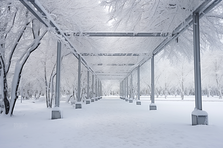 大雪风光户外冬季摄影图