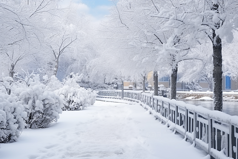 大雪风光景色冬天摄影图