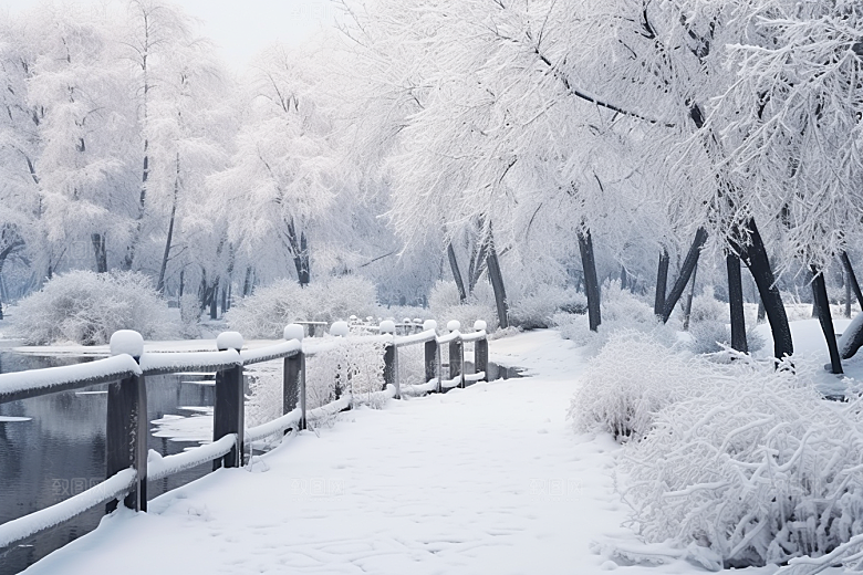 大雪风光景色环境摄影图