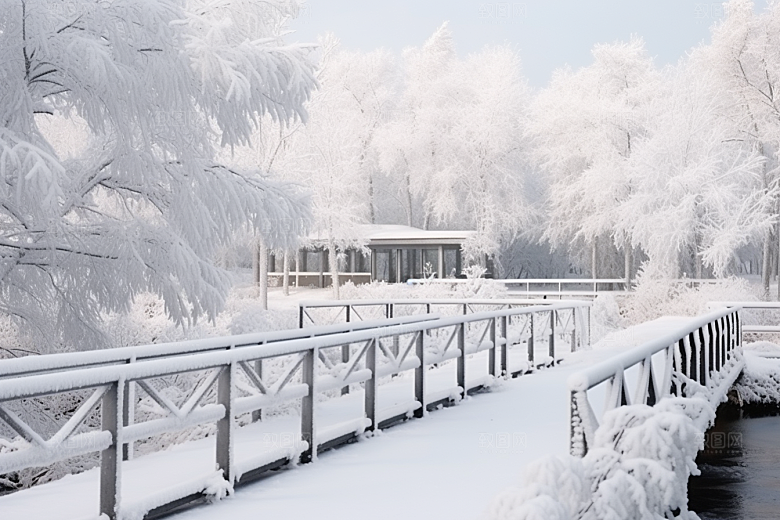 大雪风光户外景色摄影图