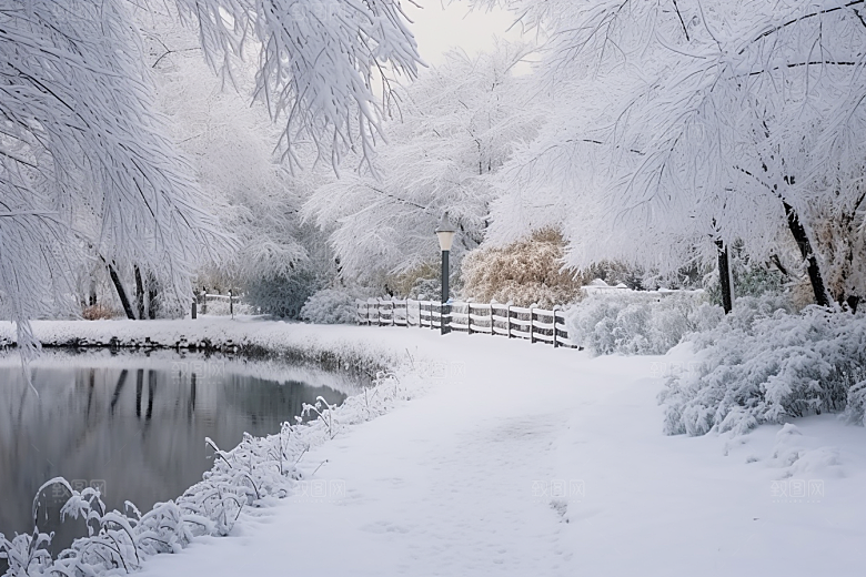 大雪风光景色室外摄影图