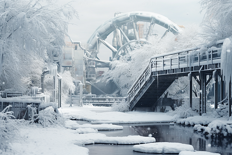 大雪风光室外冬天摄影图