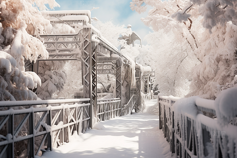 大雪风光景色环境摄影图