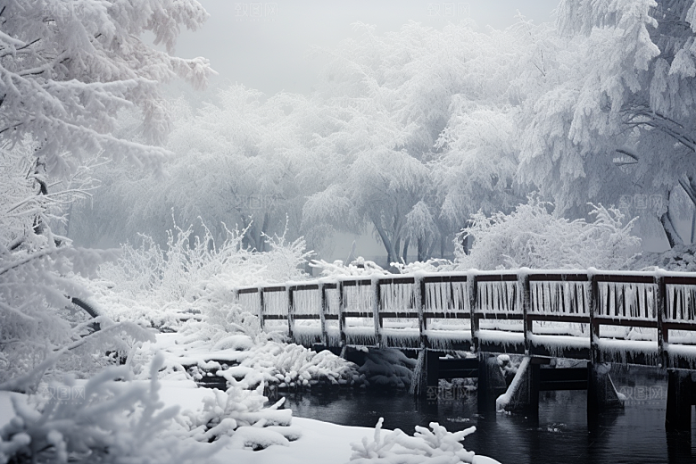 大雪风光自然户外摄影图