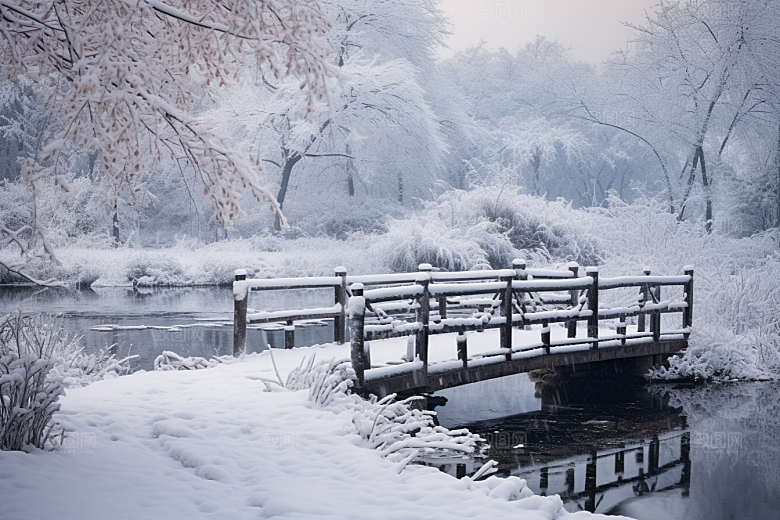 大雪风光室外环境摄影图