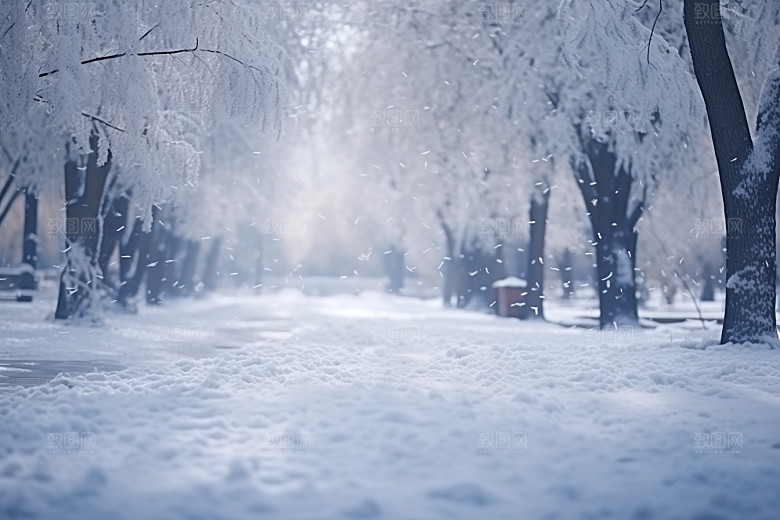 大雪风光室外冬季摄影图