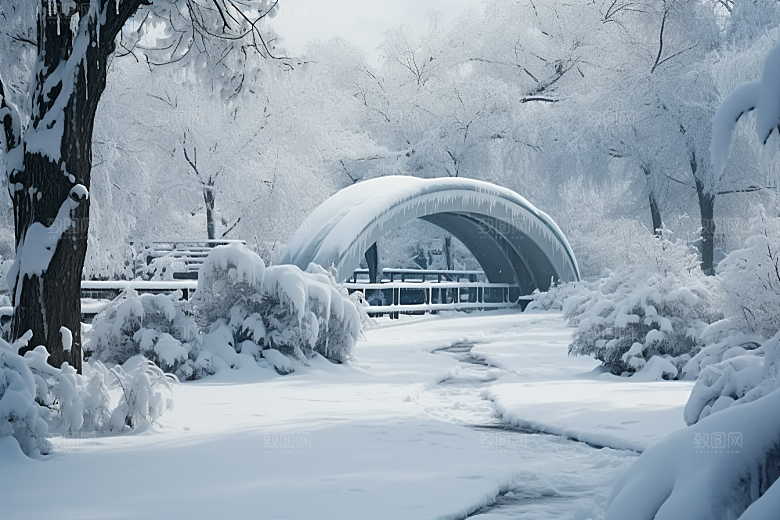 大雪风光环境室外摄影图