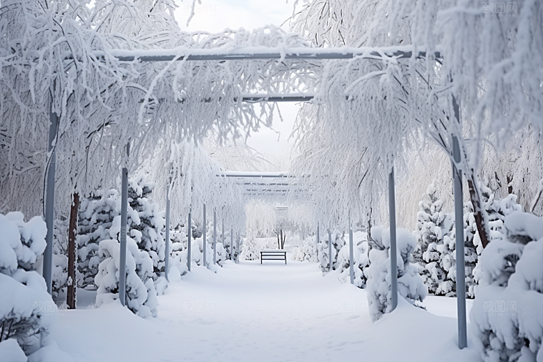 大雪风光户外景色摄影图