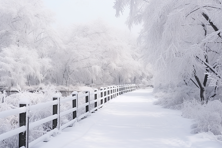 大雪风光自然唯美摄影图