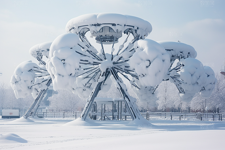 大雪风光室外景色摄影图