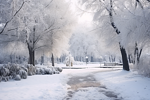 大雪风光景色室外摄影图