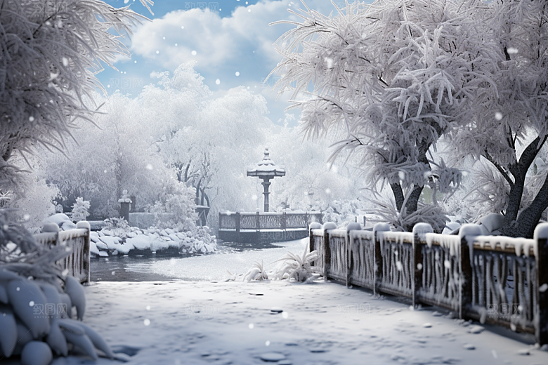 大雪风光环境自然摄影图