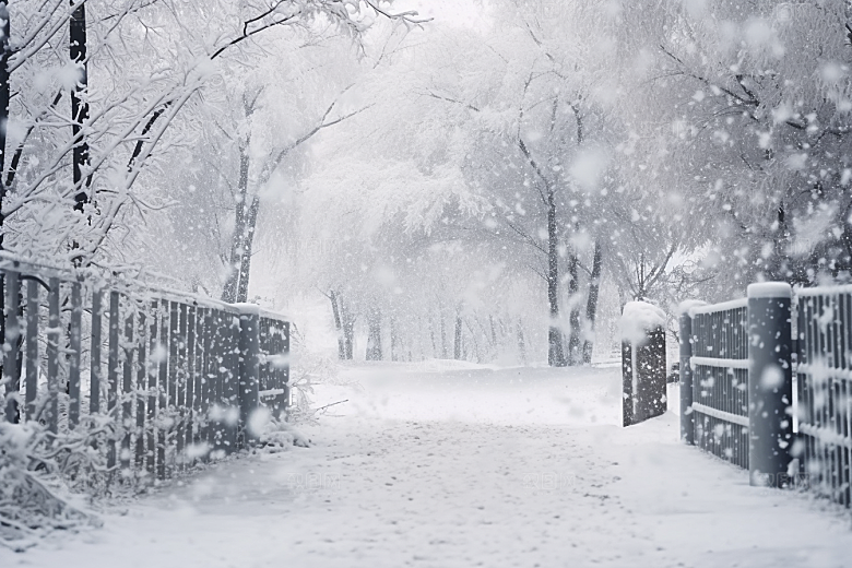 大雪风光自然唯美摄影图