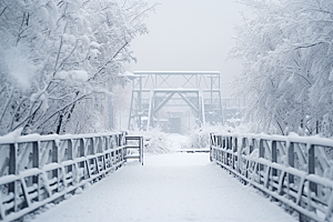 大雪风光自然冬季摄影图