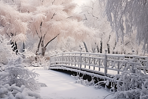 大雪风光高清寒冷摄影图