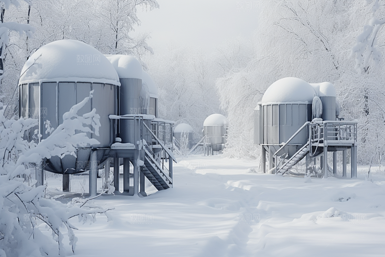 大雪风光自然景色摄影图