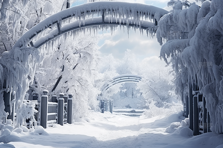 大雪风光环境自然摄影图