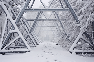 大雪风光冬季唯美摄影图