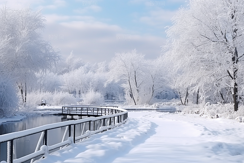 大雪风光景色冬季摄影图