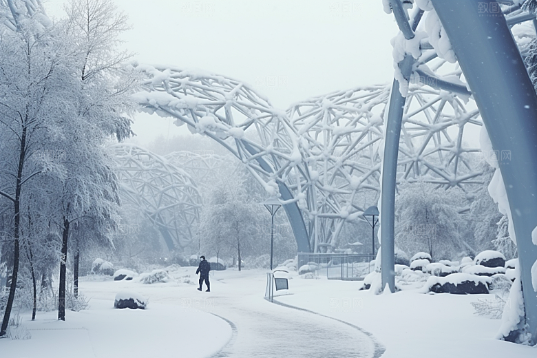 大雪风光高清景色摄影图