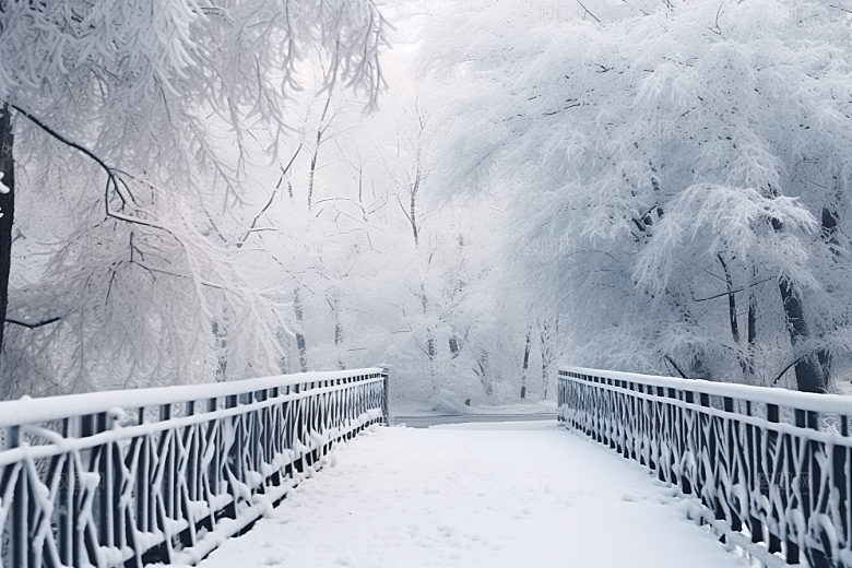 大雪风光室外景色摄影图