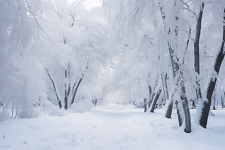 大雪风光环境寒冷摄影图