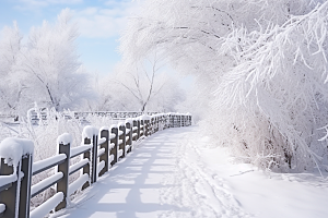 大雪风光室外冬季摄影图