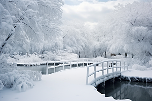 大雪风光室外唯美摄影图