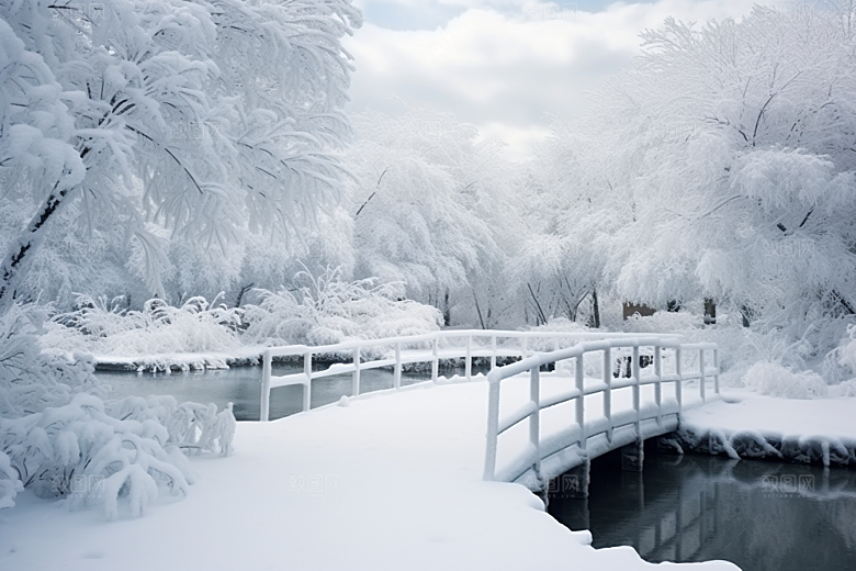 大雪风光室外唯美摄影图