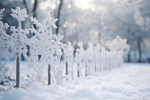 大雪风光唯美环境摄影图