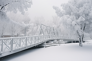 大雪风光室外唯美摄影图