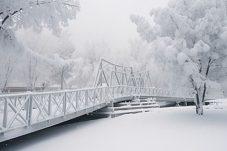 大雪风光室外唯美摄影图