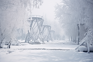 大雪风光室外自然摄影图