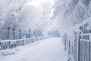 大雪风光自然景色摄影图