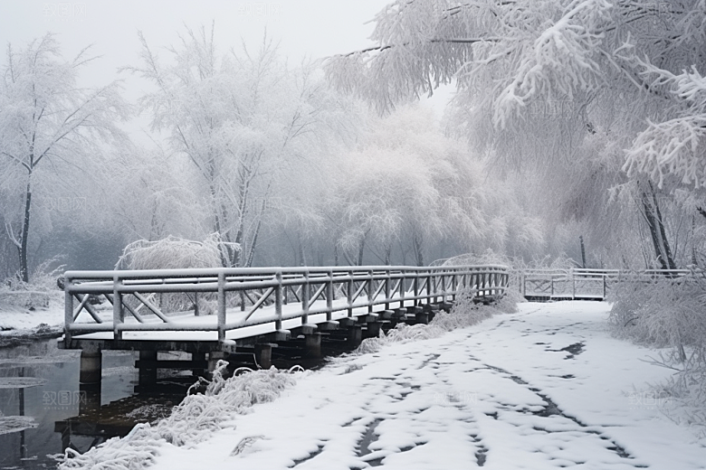 大雪风光景色冬季摄影图
