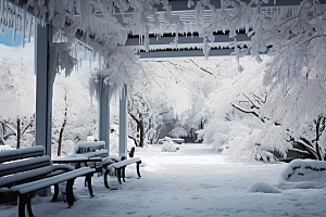 大雪风光景色冬季摄影图