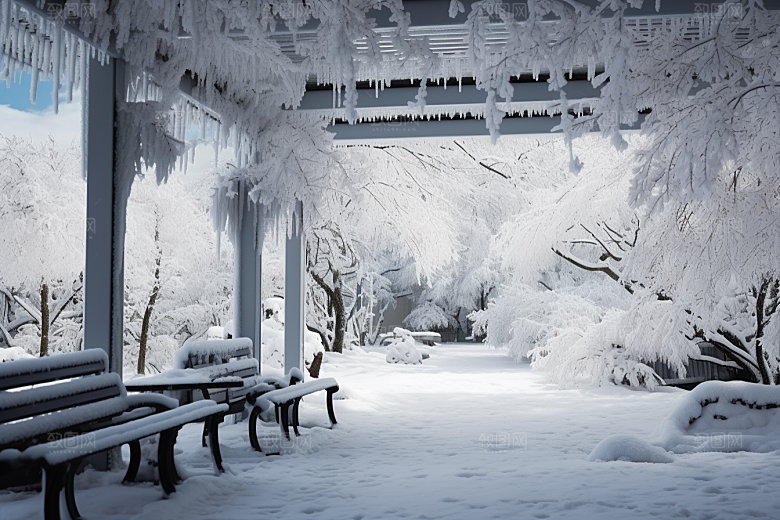 大雪风光景色冬季摄影图
