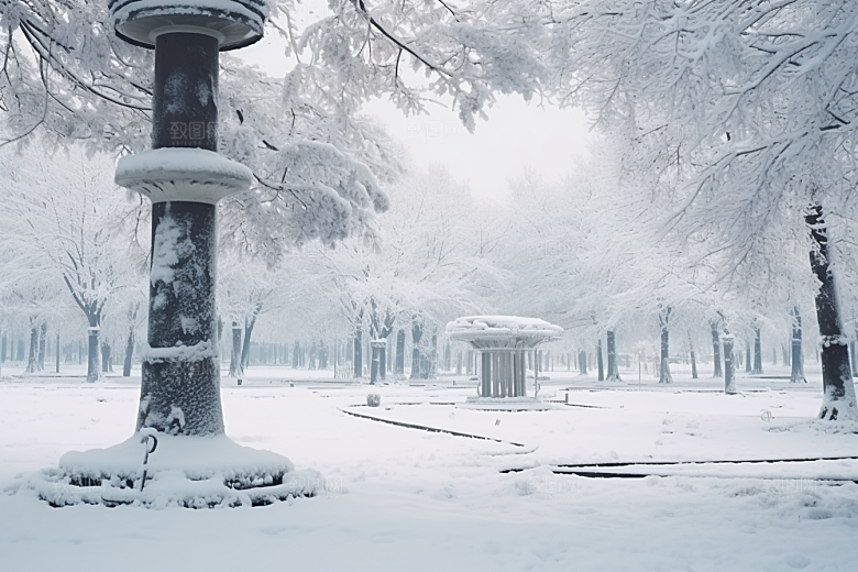 大雪风光户外室外摄影图