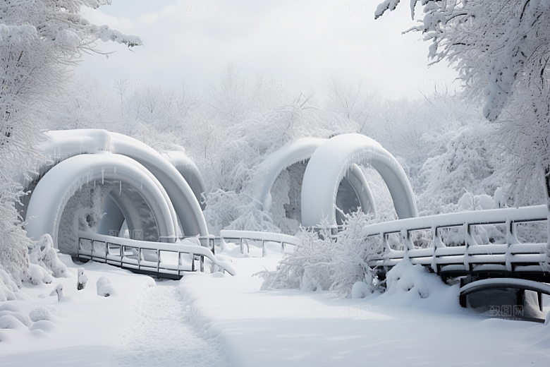 大雪风光高清冬季摄影图