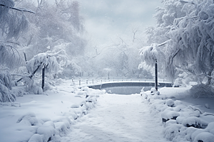 大雪风光景色环境摄影图