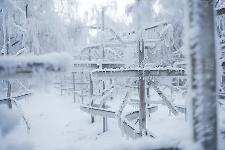 大雪风光冬季唯美摄影图