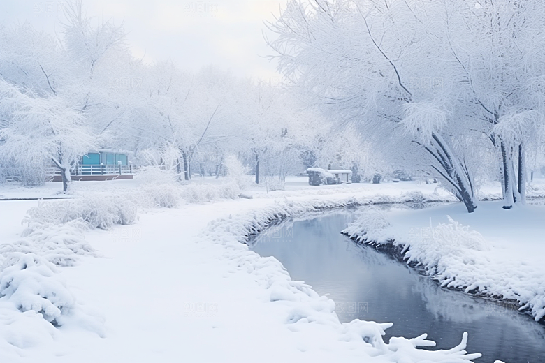 大雪风光户外唯美摄影图