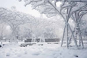 大雪风光户外室外摄影图